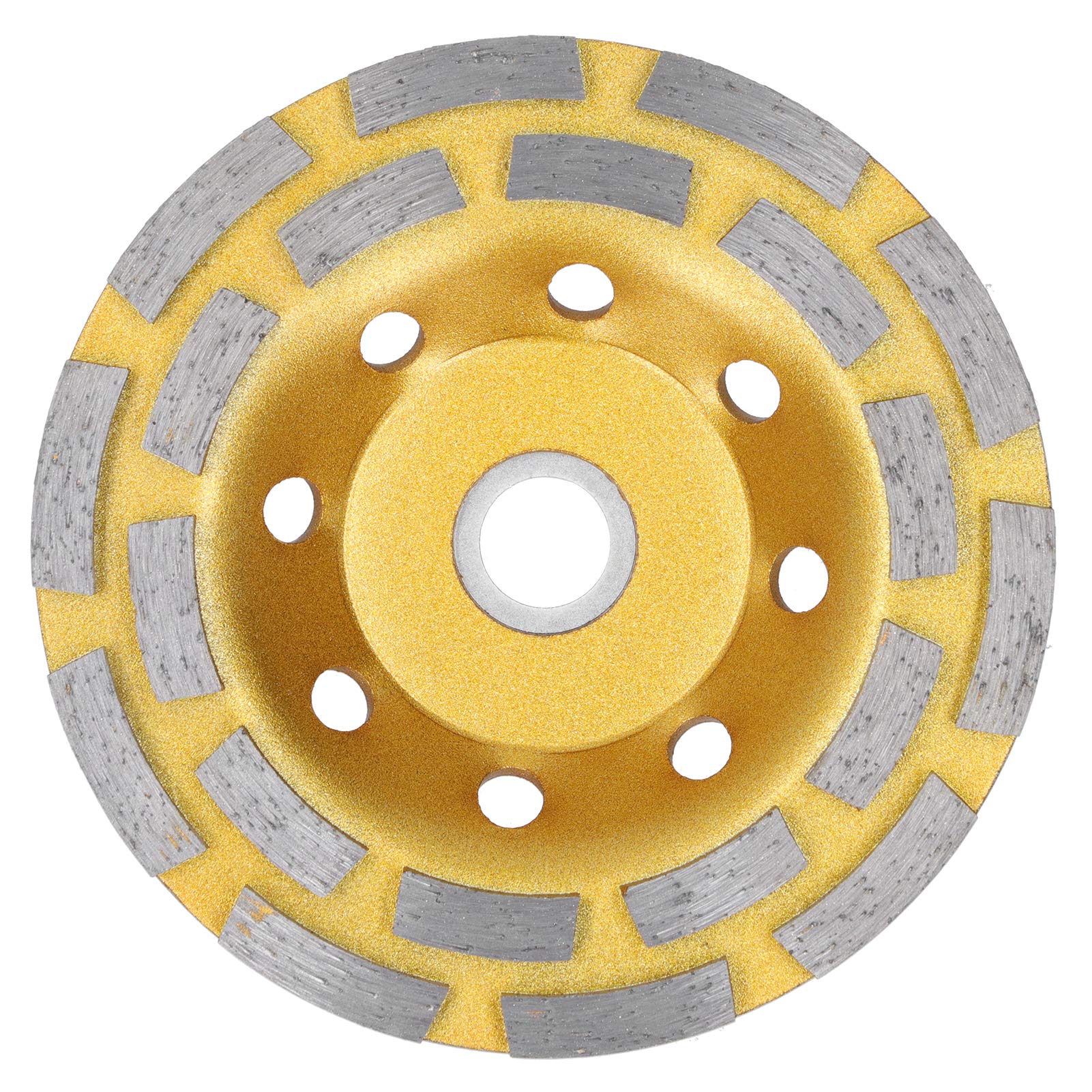 Grinding Cup Wheel, Bright Double Row Grinding Wheel Sturdy High Toughness Stable for Grinding