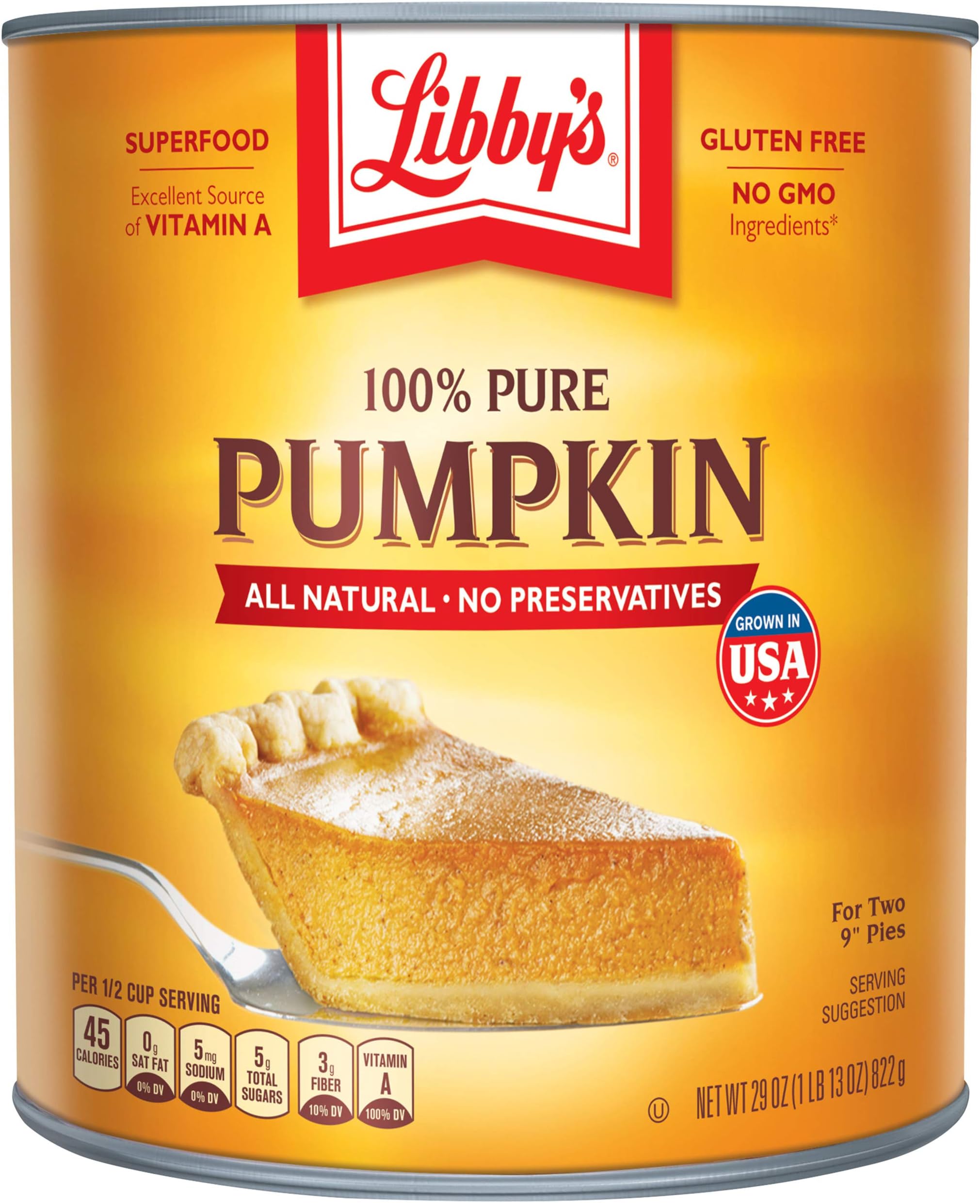 Amazon.com : Libbys Libbys 100% Pure Pumpkin, 29-Ounce Cans (Pack of 12 ...