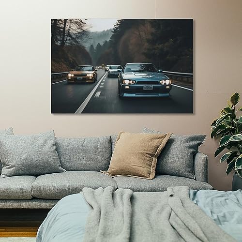Miniatura 7 de FeoYoed Jdm Car R34 - Pósteres artísticos clásicos retro de galope de carrera, pintura de pared, impresiones artísticas para dormitorio, sala de