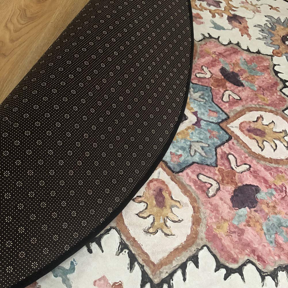 Kwiaty Rustykalne Okrągłe Dywaniki Czeski Dywan Mata Podłogowa Duża do Salonu Sypialnia Sofa Przedpokój (120 cm Średnica)