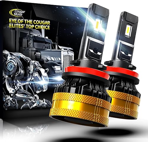 Cougar Motor Bombillas LED H11, bombilla H8 H9 30000LM 120 W, extremadamente brillante, 6500 K, haz ajustable, halógeno, luz antiniebla, paquete de 2