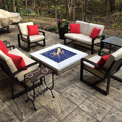 Miniatura 10 de Ramo de otoño  Puntos mezclados de vidrio de fuego para fogatas o chimeneas de interiores y exteriores  10 libras  38 pulgadas