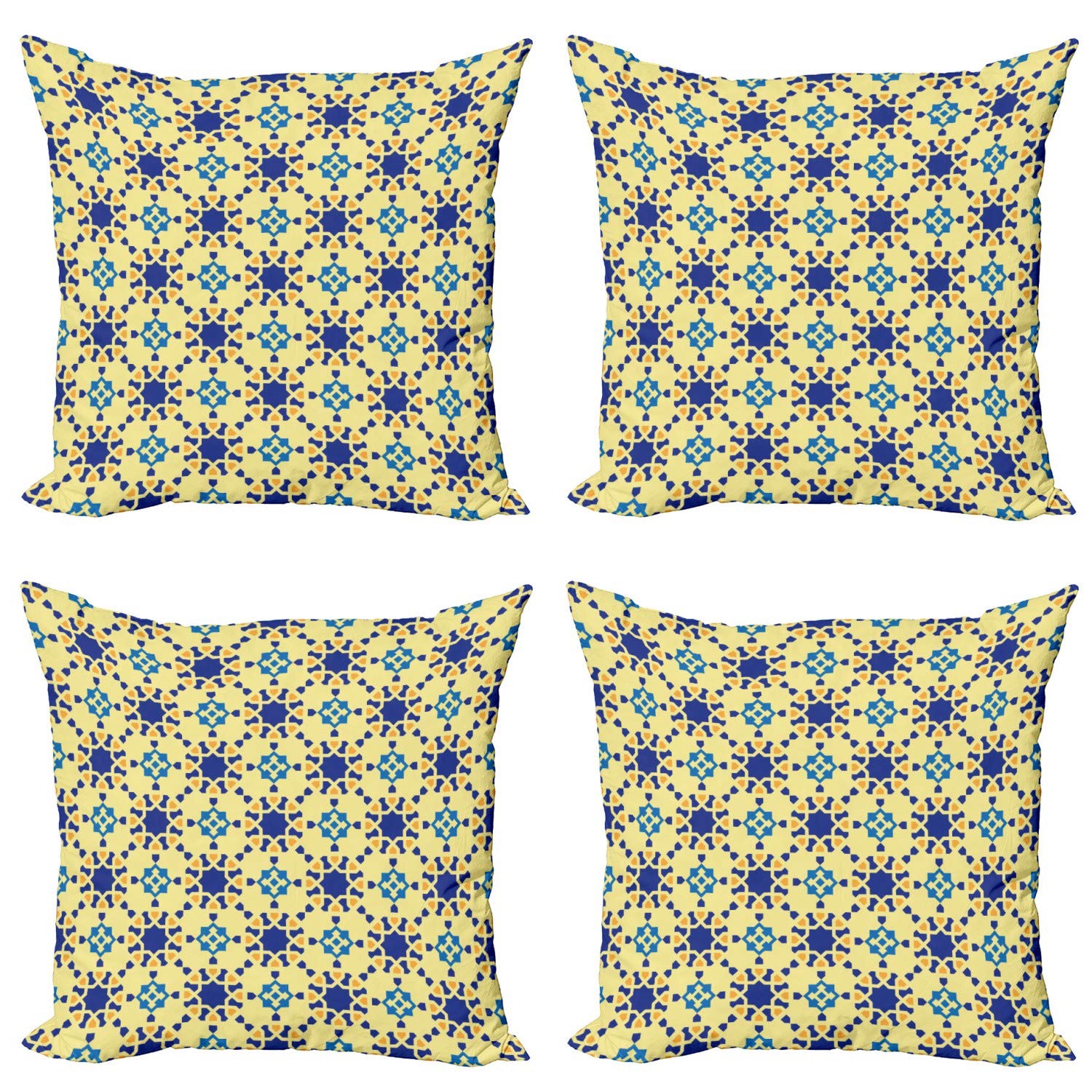 ABAKUHAUS Galaxy Mandala Federe Cuscini Set di 2, Sistema Solare
