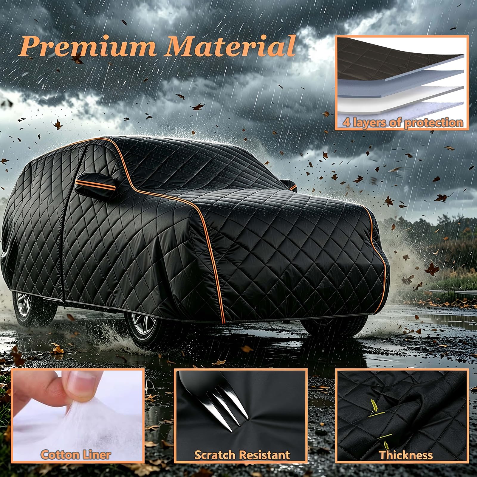 Telo Copriauto Antigrandine Per DR Automobiles DR6.0 2020- 丨Copri Auto Anti Grandine Telo Grandine Imbottito Impermeabile UV Antipolvere Protezione Ottimale da Grandine