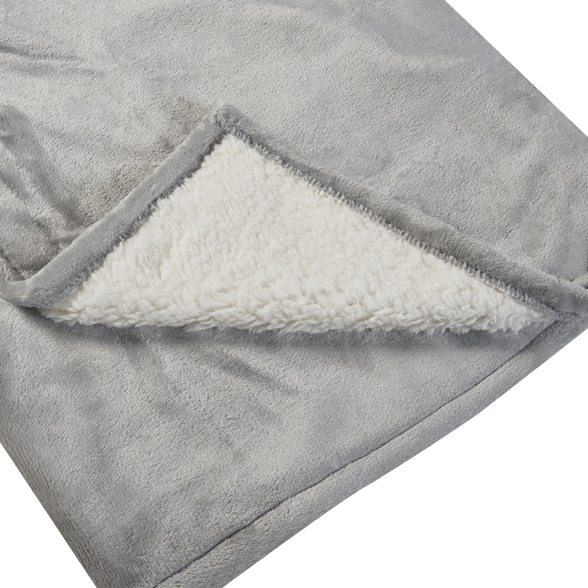 [en.casa] Coperta Riscaldante Termocoperta Elettrica Coperta Termica 180 x 130 cm Temperatura Regolabile Protezione Surriscaldamento - Grigio Chiaro