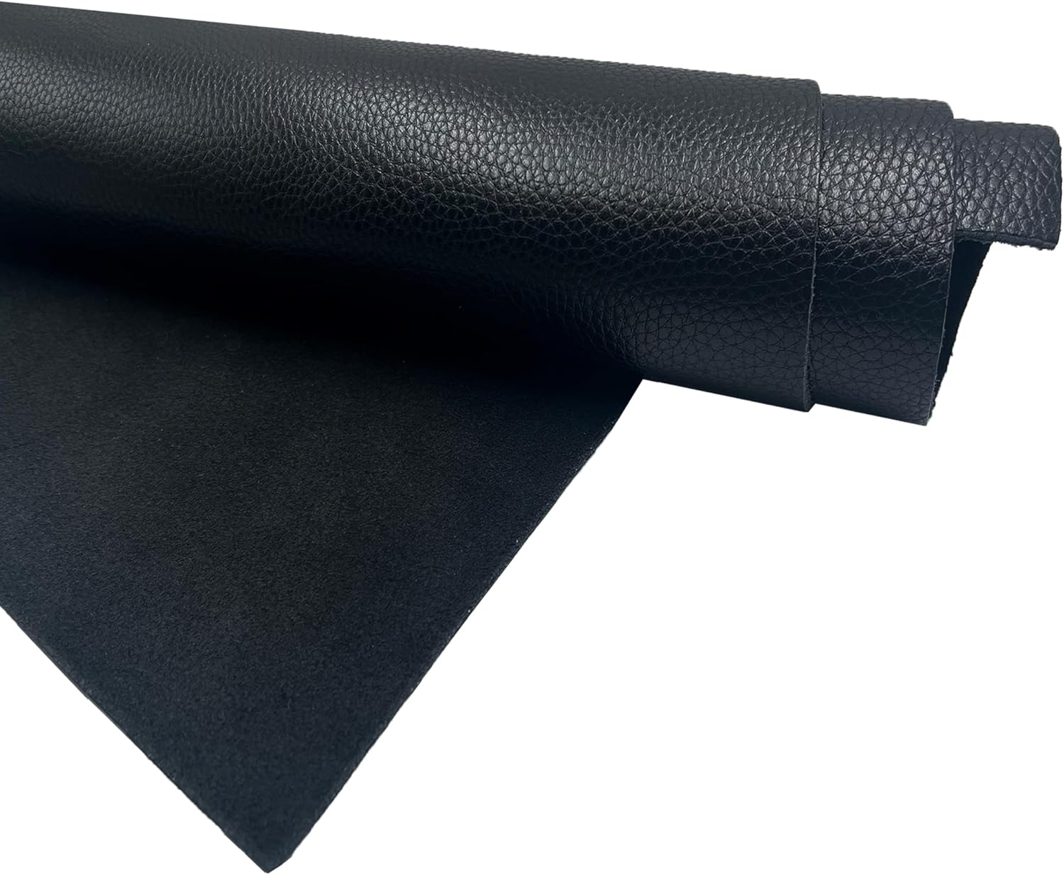 Muse Craft Flawless 12''X24'' 4-5oz Black Cow Leather Litchi Togo Leather Pieces Square Cowhide Tooling Leather|Import A Grade Tooling Leather Hide