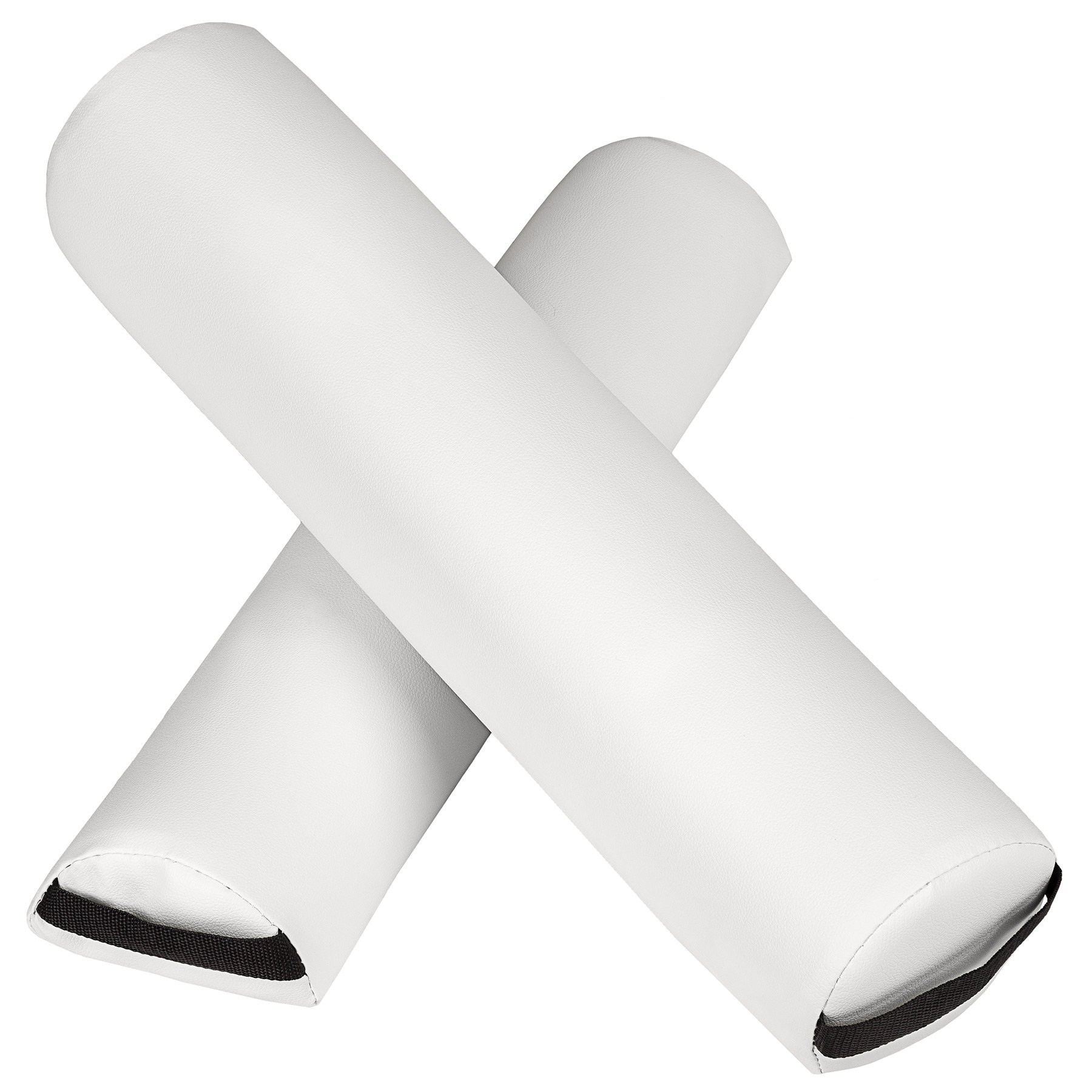 tectake® Conjunto Cojín Cilíndrico Masajes, Almohada Lumbar Ergonómica, Ideal para Fisioterapia, Rodillo Masaje Muscular, Foam Roller, Accesorio de Camilla Masaje, Cojin Masajes - Blanco