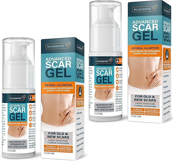 NUVADERMIS Scar Cream Gel Retinol, Allantoin, Vitamin E, Betaine C