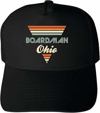 Boardman Ohio Retro Trucker Hat Unisex Mesh Snapback with Stylish Retro Design