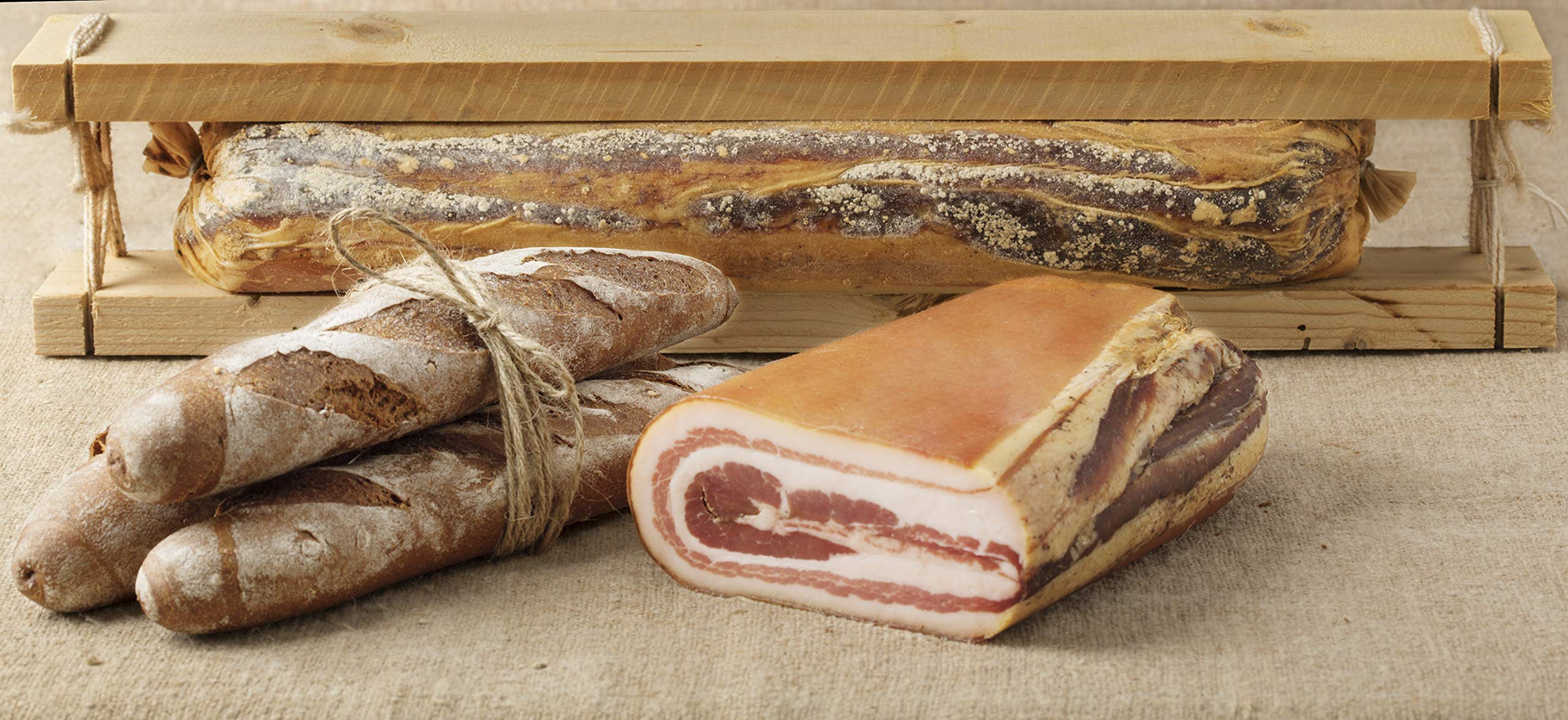 Pancetta Steccata, Tocino tipico italiano, Salumi Pasini, 500 gr