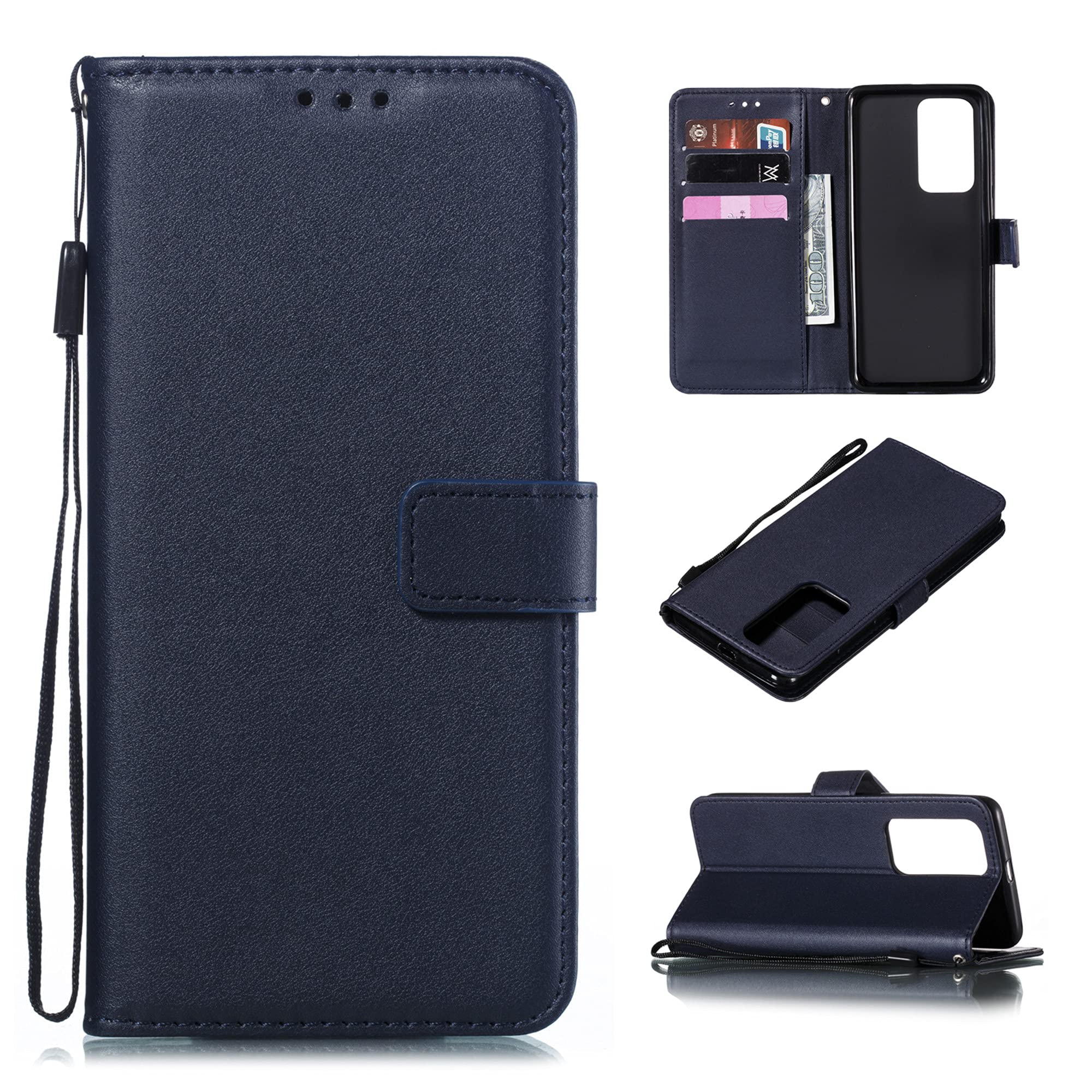 Vavies Custodia per Huawei P40 Pro/P40 Pro Plus/per Huawei P40 Pro+ ELS-NX9 Copertura in Fibra di Carbonio Ultra Sottile con TPU Morbido, Protezione Antiurto Cover per Huawei P40 Pro Blu Navy