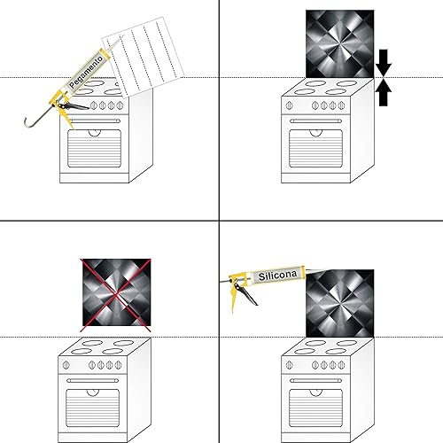 Miniatura 7 de Copa de cristal templado impreso - Salpicadero de cocina de cristal BS23 serie alimentaria europea tradicional