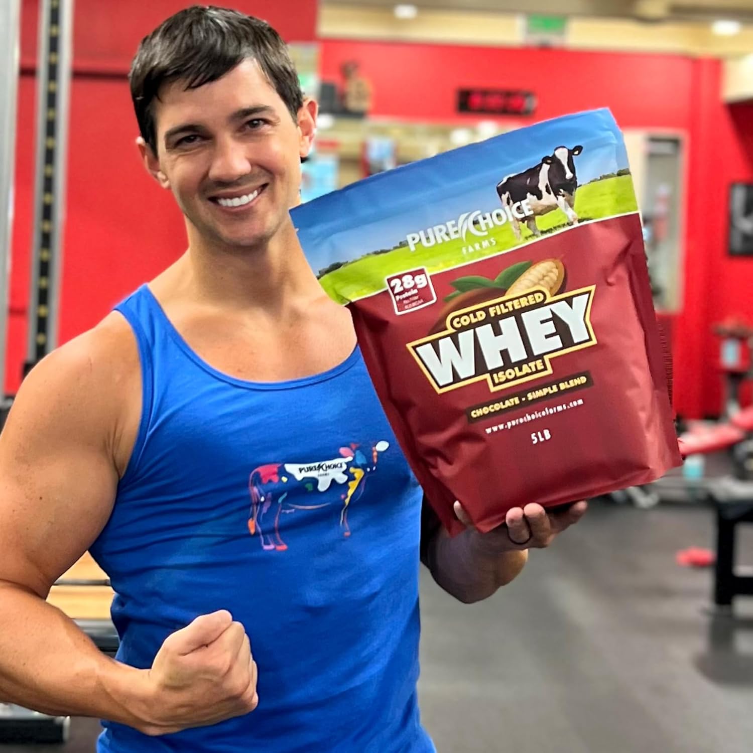 Pure Choice Chocolate Whey Protein Isolate Powder, 28g Protein, Undenatured Whey, 3 Ingredients, No Fillers Or Artificial Sweeteners (Chocolate, 2 lb)