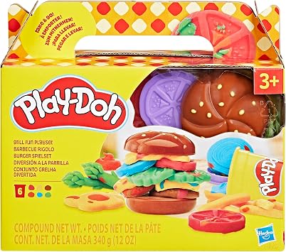 PLAY-DOH Grill Fun Playset, Play Mutfak Oyuncakları, Çocuklar için Sanat ve El Sanatları 3+ Yıl