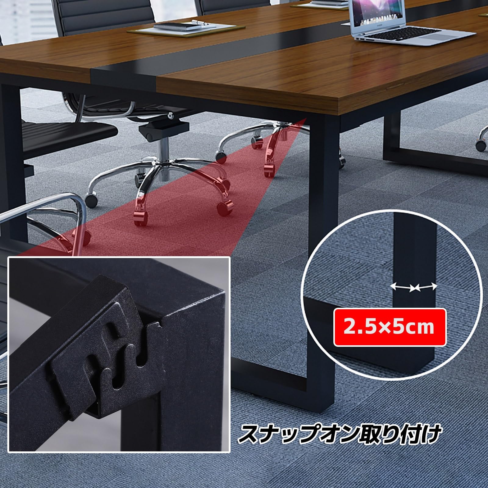 Amazon.co.jp: Hoixin 会議テーブル 事務机 業務用 オフィスデスク 大 
