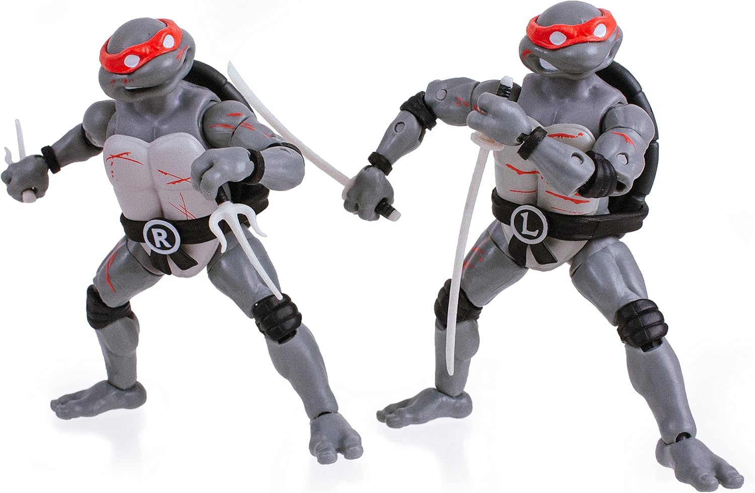 The Loyal Subjects TMNT Battle Damaged Comic Line Art 4-Pack BST AXN 5" Action Figure Set
