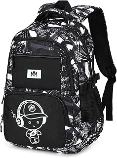 Mochila para niños, mochila de camuflaje para adolescentes, mochila de escuela primaria, mochila de viaje para escuela secundaria (graffiti gris)
