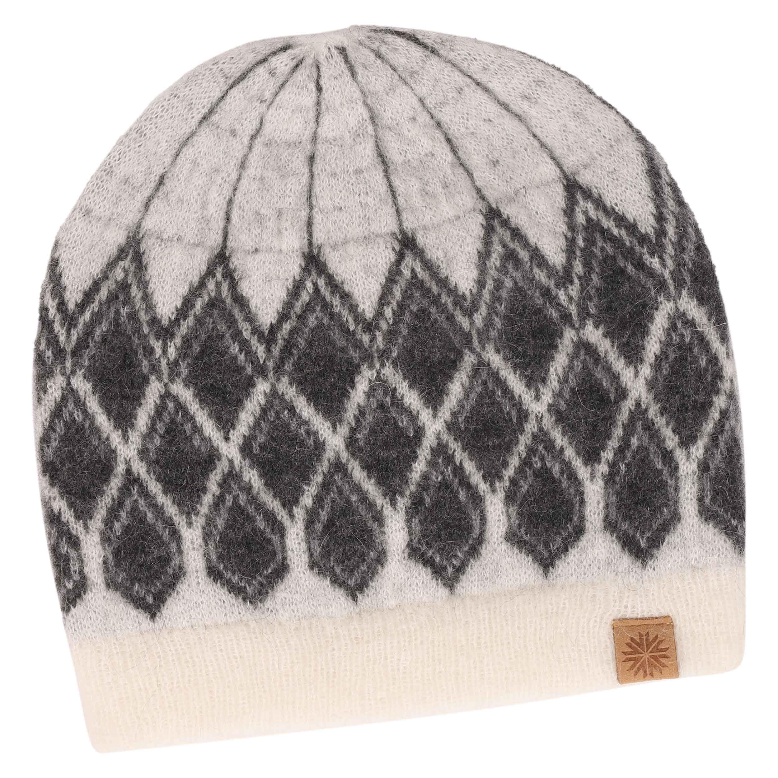ICEWEAR Ásbyrgi Mohair-Wollmütze mit nordischem Muster