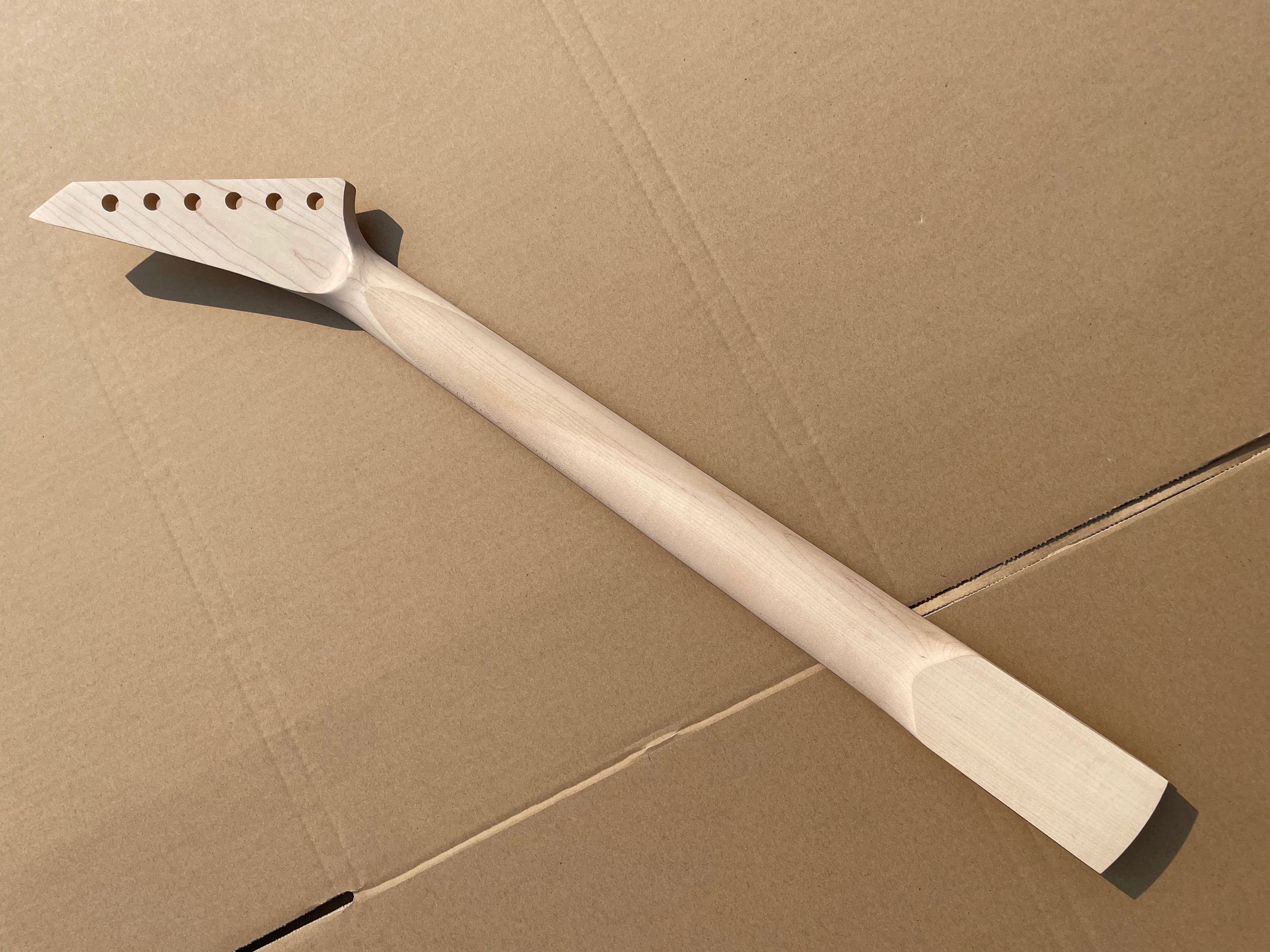 24 Bund E-Gitarre Hals Ahorn Palisander Griffbrett 648cm Mensur Haifischflosse Inlay Guitar Neck DIY Guitar
