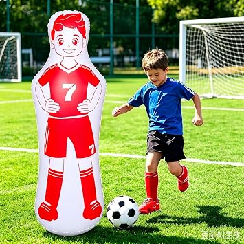 ZHUYNXIR Inflatable Soccer Dummy, Soccer Training Equipment, Inflatable Dummy Goalkeepr Air Mannequin Free Kick Wall Goalkeeper Defender Training for Children Adults