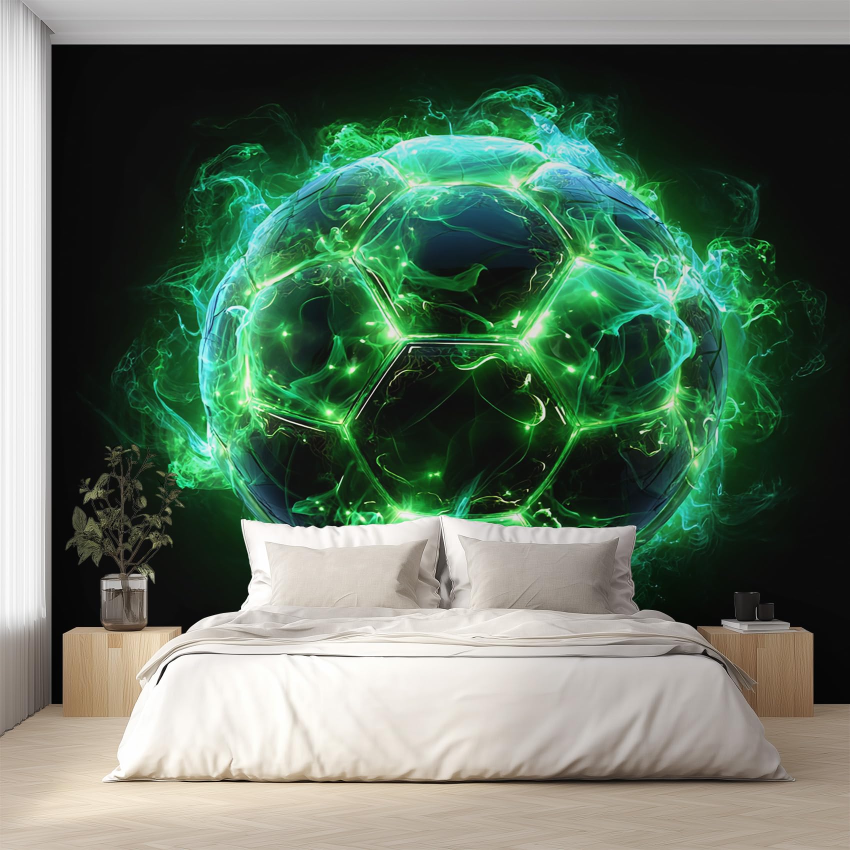 Papier Peint Ballon de Football pour Rénover Facilement un Mur