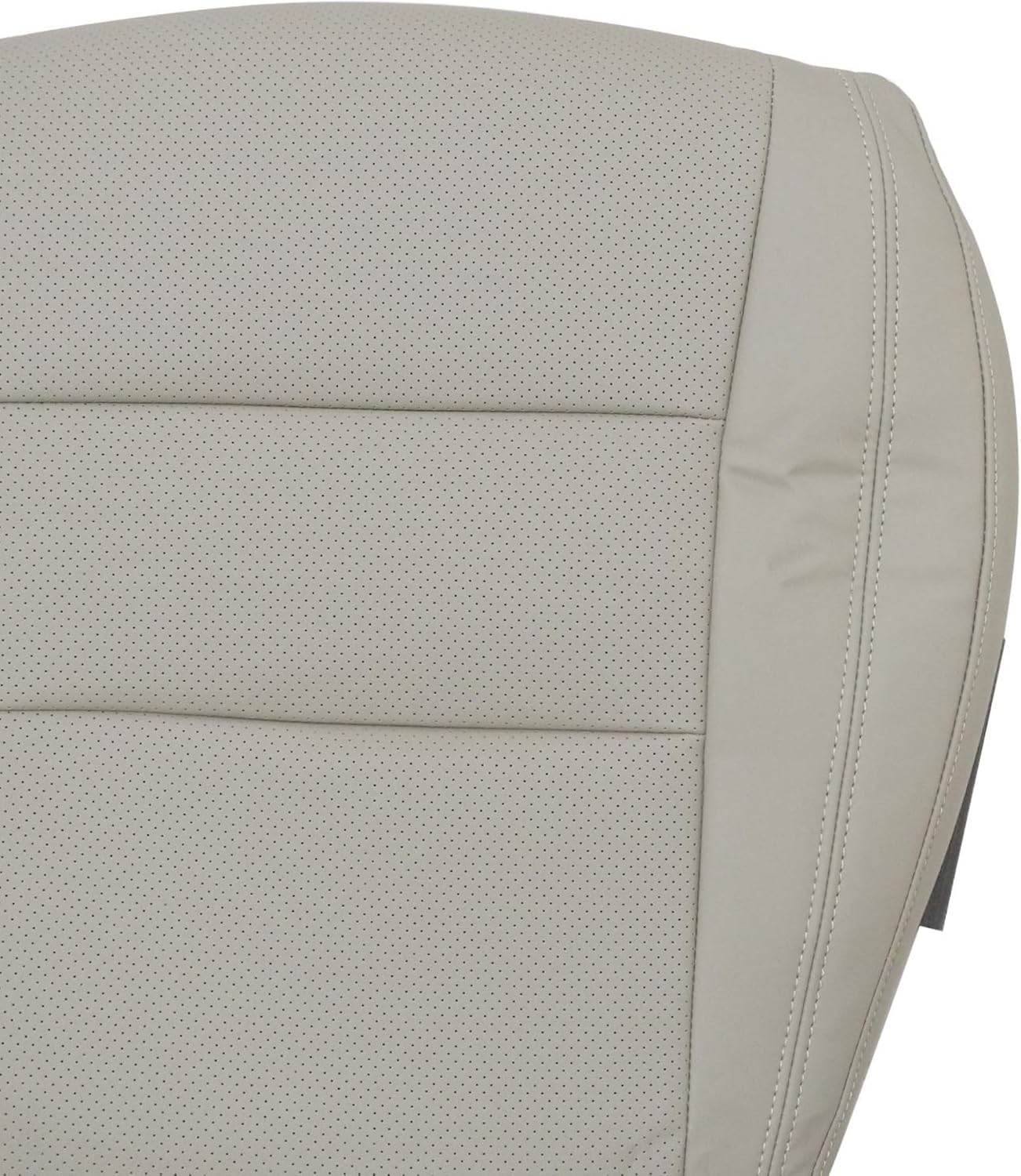 GXARTS Driver Side Bottom Replacement Perforated Leather Seat Cover Tan Compatible with Jeep Grand Cherokee 2011 2012 2013 2014 2015 2016 Fit for Dodge Durango 2011-2016 2017 2018