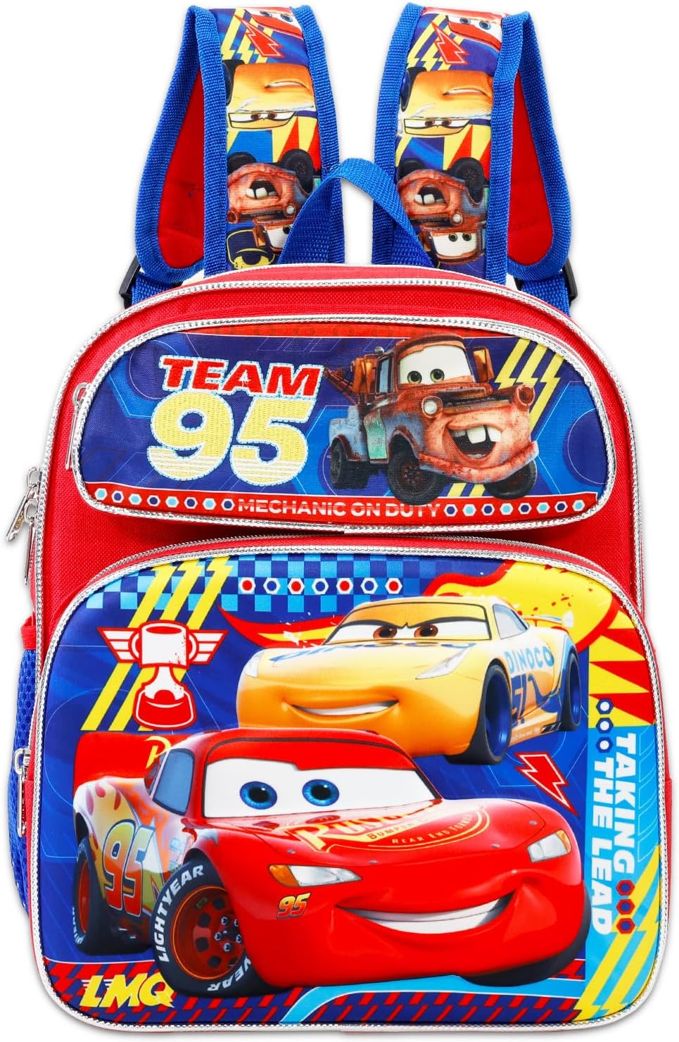 Disney Cars Mini Backpack with Lunch Box for Kids - Bundle with Pixar 12" School Bag, Lunch Box, Stickers, More | Pixar Cars School Supplies for Boys