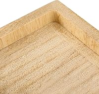 Vista 3 de SINJEUN Paquete de 4 elevadores de madera maciza de 4 pulgadas, elevadores de muebles de madera cuadrada natural, extensores de madera para mesa