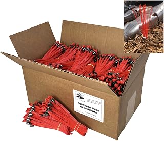 Ground Marking Whiskers Orange 6 Inch 500-Count (Flags only, no nails) for Survey, Landscape Design, Construction Markers, Property Line Markers, Trail Markers