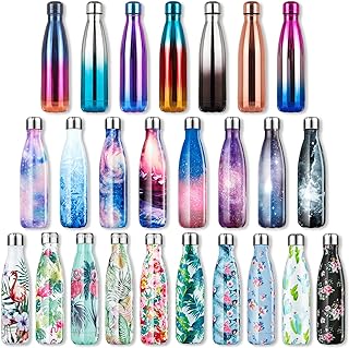 Lalafancy Stainless Steel Water Bottle Insulated Double Walled Vacuum Flasks Drinks Bottle Keep 12 Hours Hot & 24 Hours Cold - Leak Proof BPA Free - 350/500/750ml