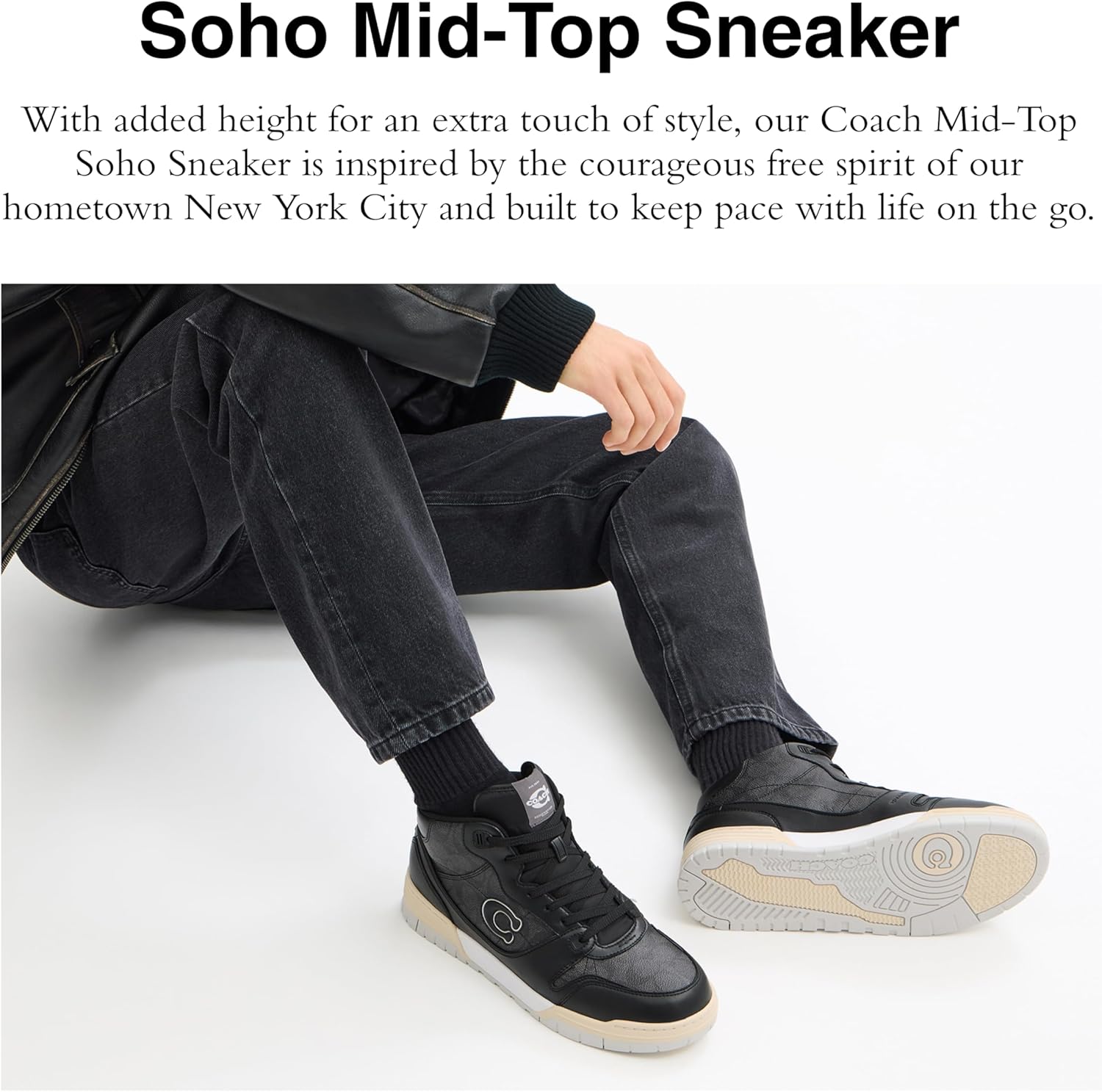 Coach Mens Soho Mid-top Sneaker - Image 2