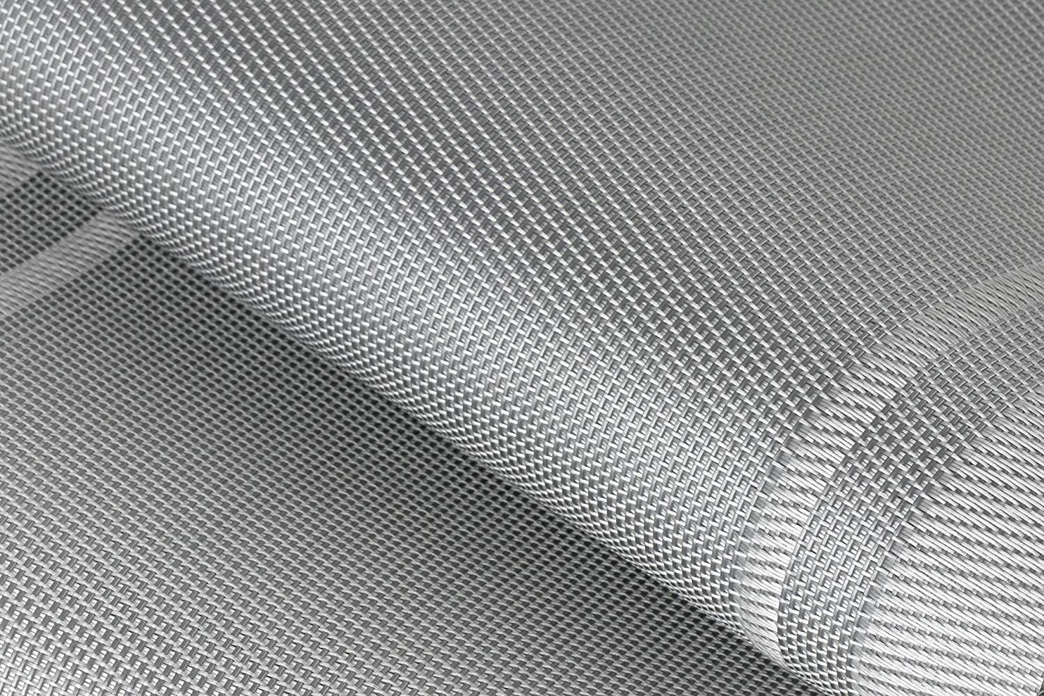 Place mats set of 6,Table Mats Non-slip Heat Resistant Dining Kitchen Table Mats Washable Crossweave Woven Vinyl table mats set of 6 (11.8 in x 17.7 in) (Silver stripes) - Image 5
