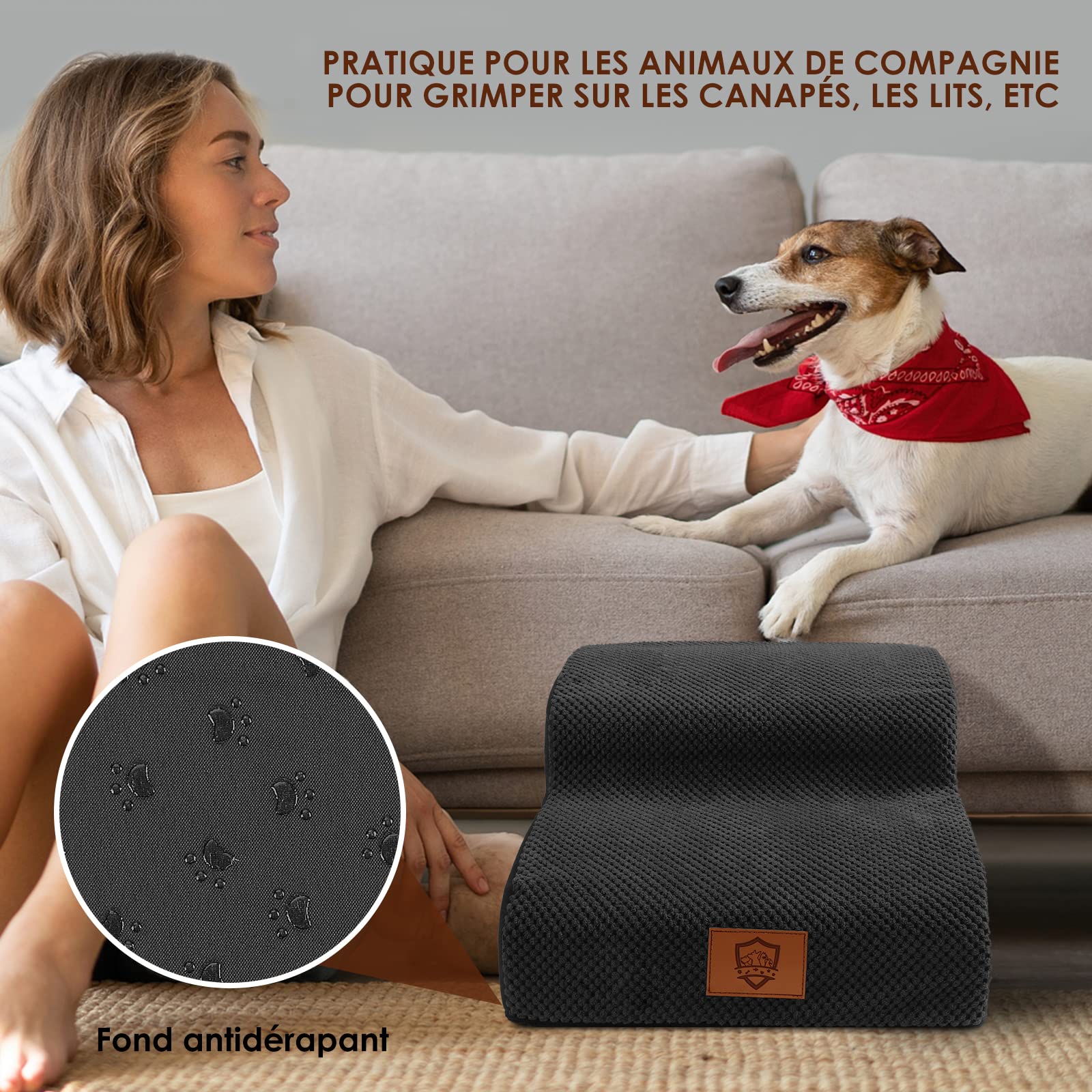 Scaletta Per Cani 3 Gradini - Comoda E Sicura Per Letti E Divani - Foto 10