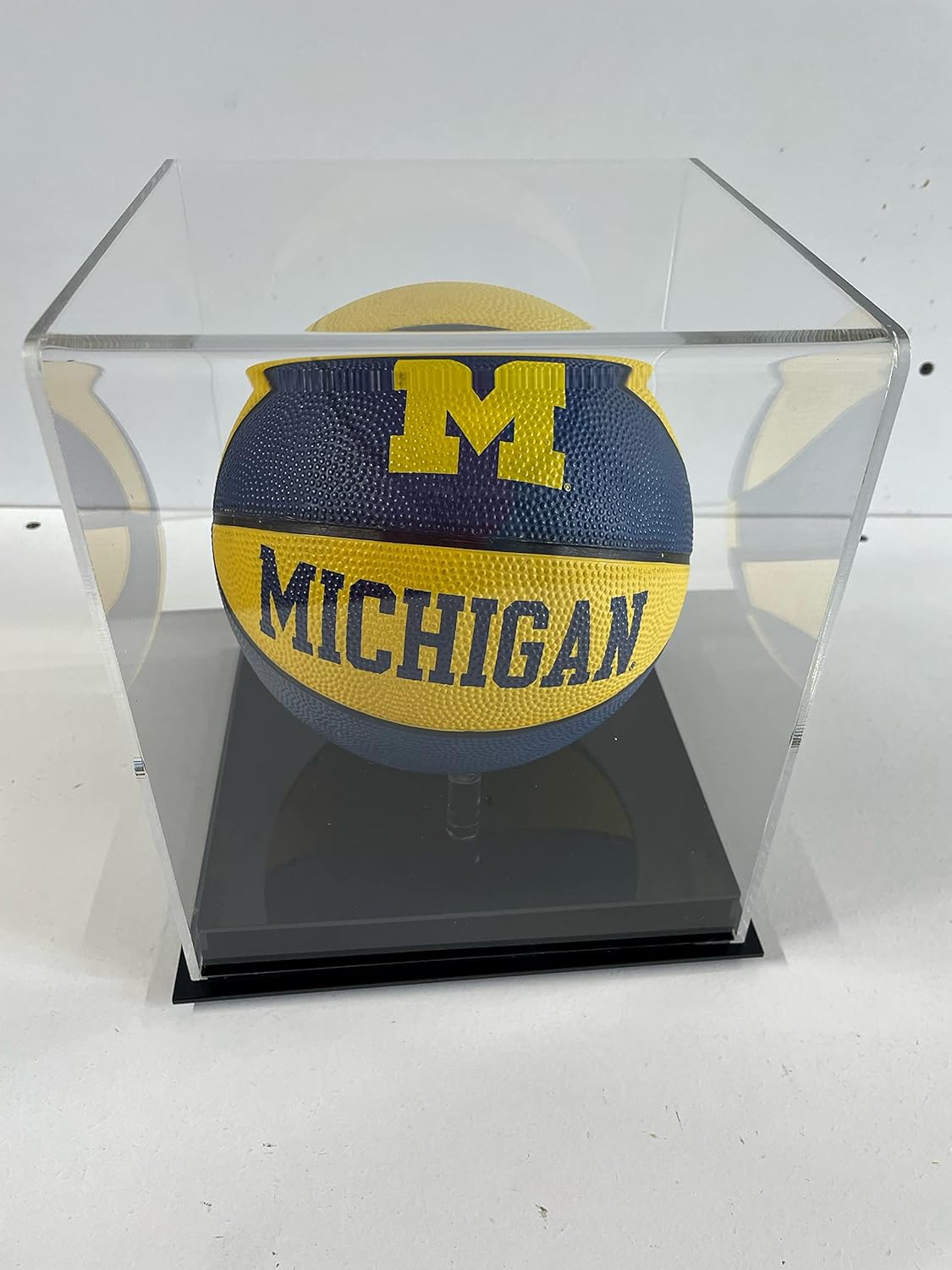 MINI Basketball case with a Black Acrylic Base with pegs