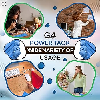 UHU Tac Deco Extra Strong Adhesive Putty Pads - Reusable, Long Lasting Repositionable 12 Pack