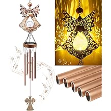Wind Chimes Outdoor Indoor Decor: Valentines Day Gifts for Her Wife Women Mom Grandma Birthday - Outside Lights for Garden Yard Patio Porch Memorial (Angel)