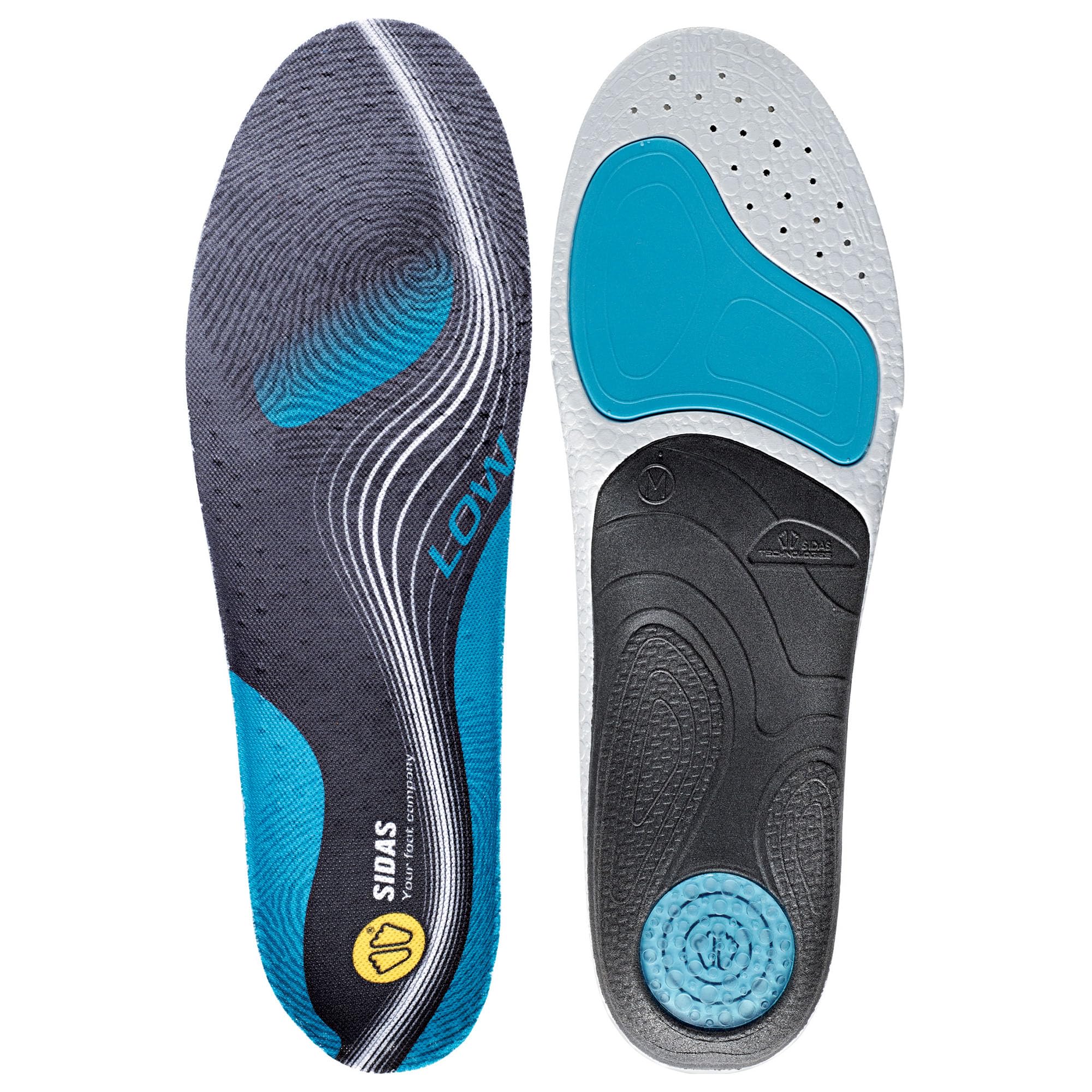 Sidas 3FEET Activ' Low Insoles - Blue/Black, L: 8-9