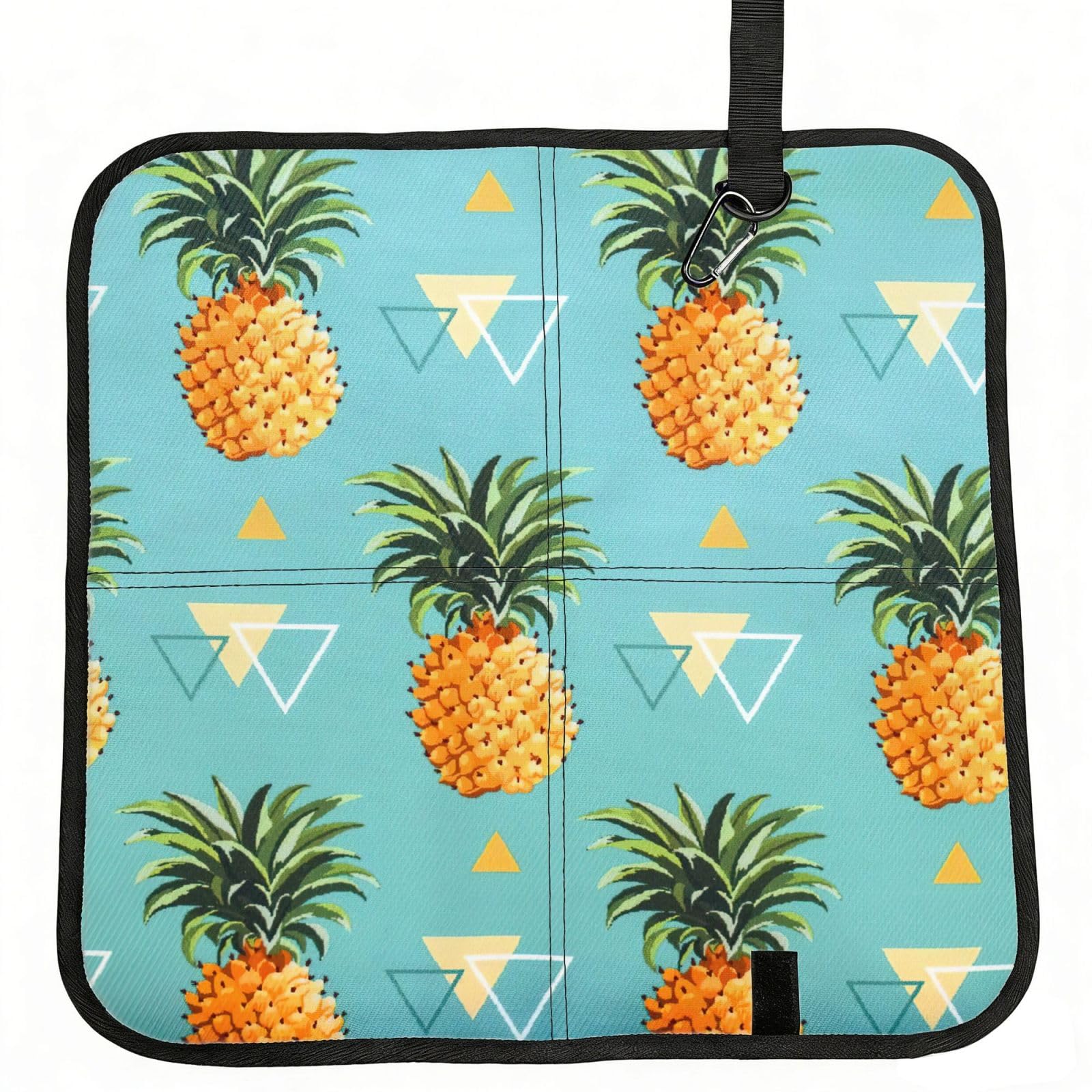 PPHGUT Tropical Fruit Pineapple Print Foldable Seat Cushion Waterproof Portable Chair Pad Travel Outdoor Picnic Camping