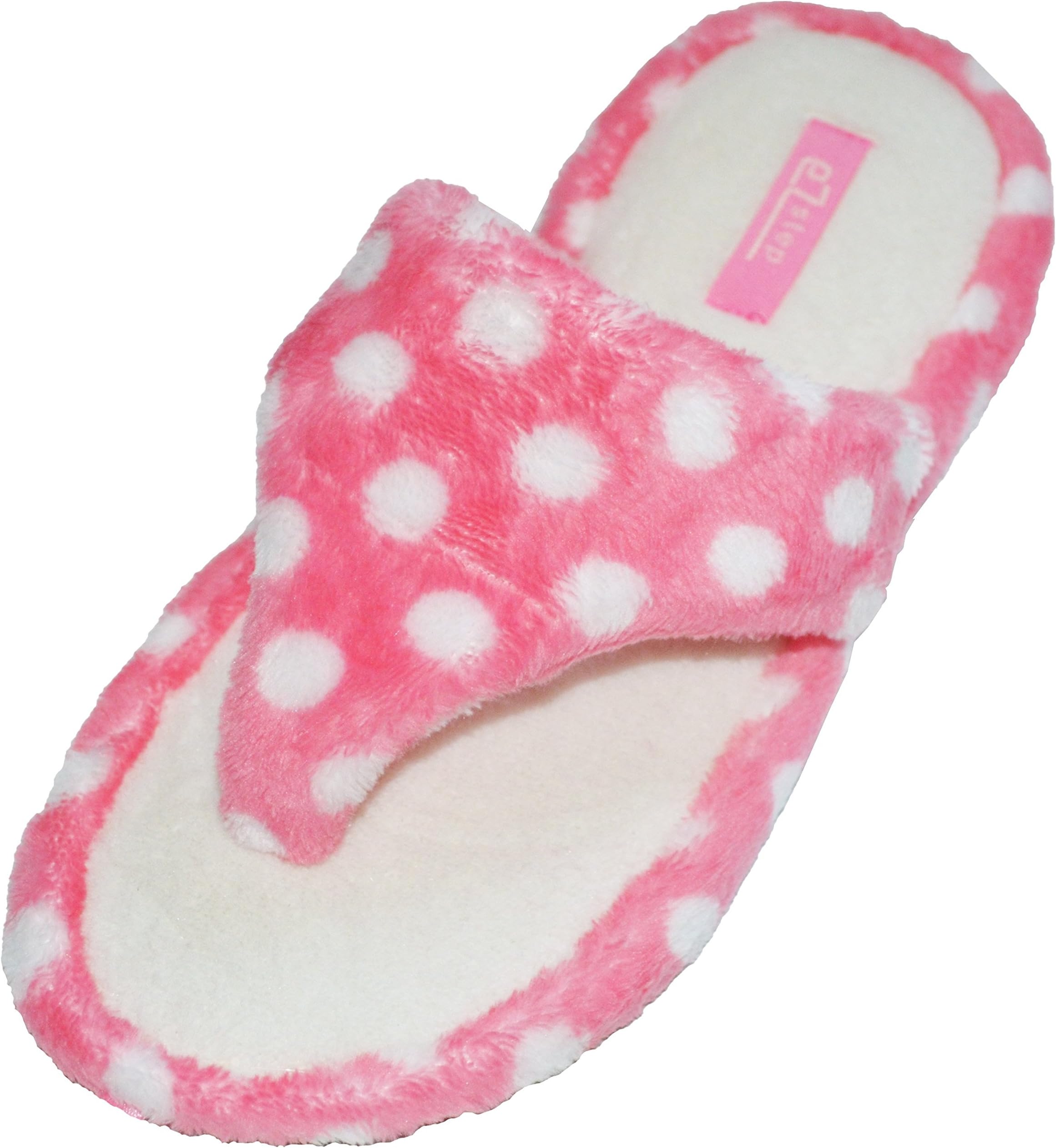 EZstep Women's Sophie Slippers Pink Polka Dot 6 US