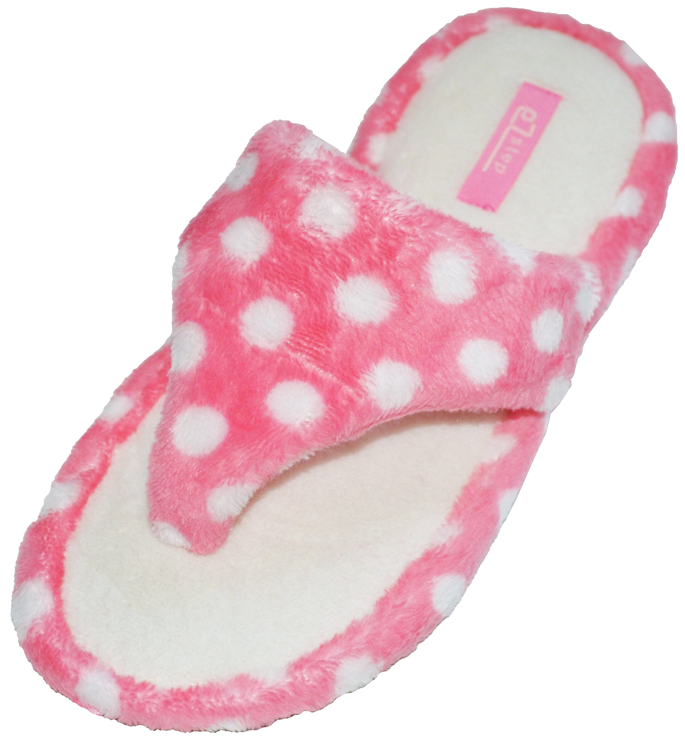EZstep Women's Sophie Slippers Pink Polka Dot 6 US