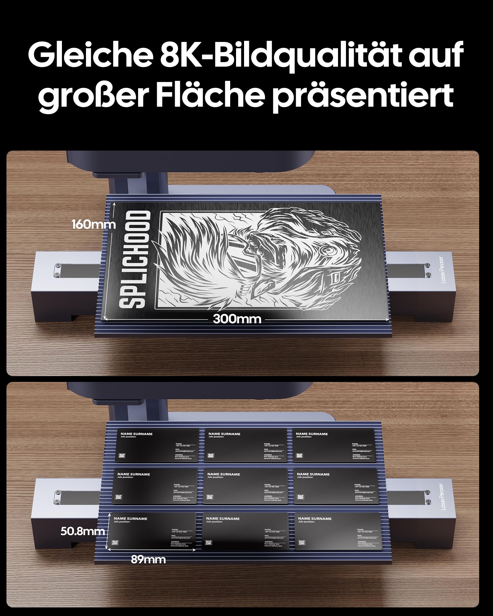 LaserPecker Estensione Scorrevole - Applicabile a LaserPecker LP4 / LP5, Espansione dell'area di Incisione Laser a 300 * 160 mm, Perfetta per i Processi in Serie