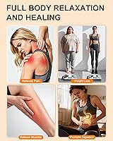 Vista 5 de Vibration Plate Machine,180 Speeds Shake Plate for Lymphatic Drainage Weight Loss, Vibrating Fitness Platform 460LB Capacity Whole Body Workout with