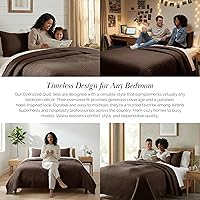 Vista 19 de Southshore Fine Living, Inc. Juego de edredón de tamaño King de gran tamaño, colcha de lavanda King/California con 2 fundas de almohada a juego