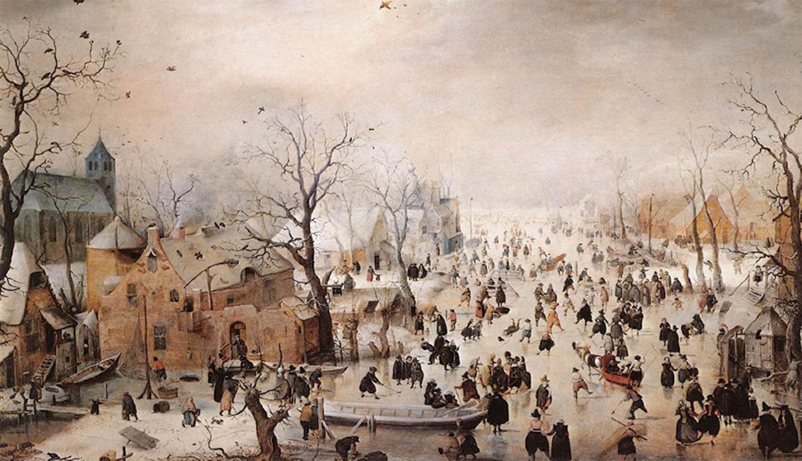 POSTERIIk Vintage Print Pop Art Landscape Artwork Winter Hendrick Avercamp Art Prints for Office Home Decor 60x90cm