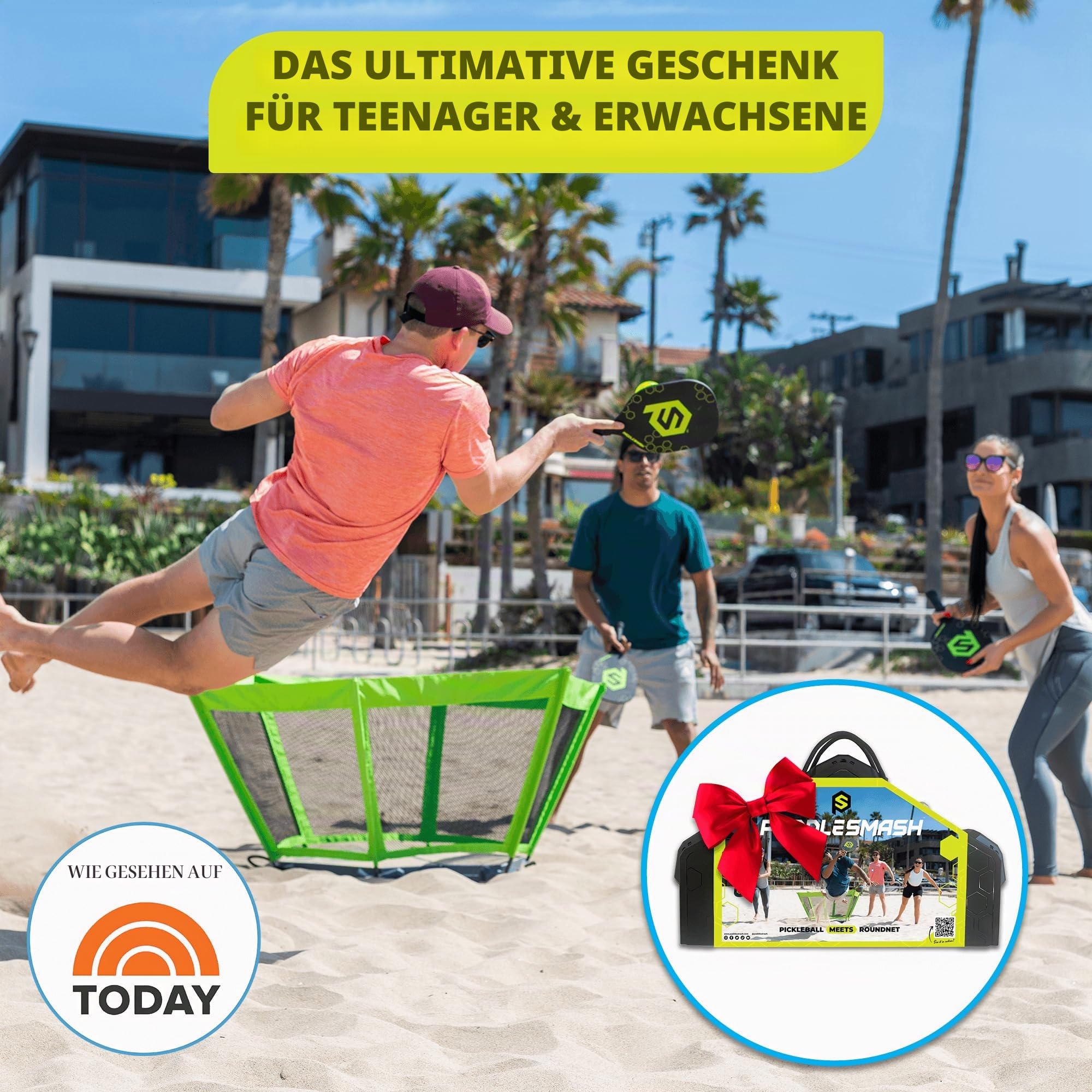 PaddleSmash - Outdoor-Spiele - Hofspiele - Strandspiele - Outdoor-Spiele für Erwachsene und Familie - Perfekt für Hinterhof, Strand, Heckklappe & Rasen