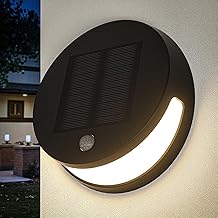 Solar Light Outdoor, Waterproof, 2025 Model, 3000K Warm White, 1800mAh Lithium Battery, 300 Lumens, Motion Sensor, Solar Lights for Wall, Outdoor Step, Fence, Yard, Patio