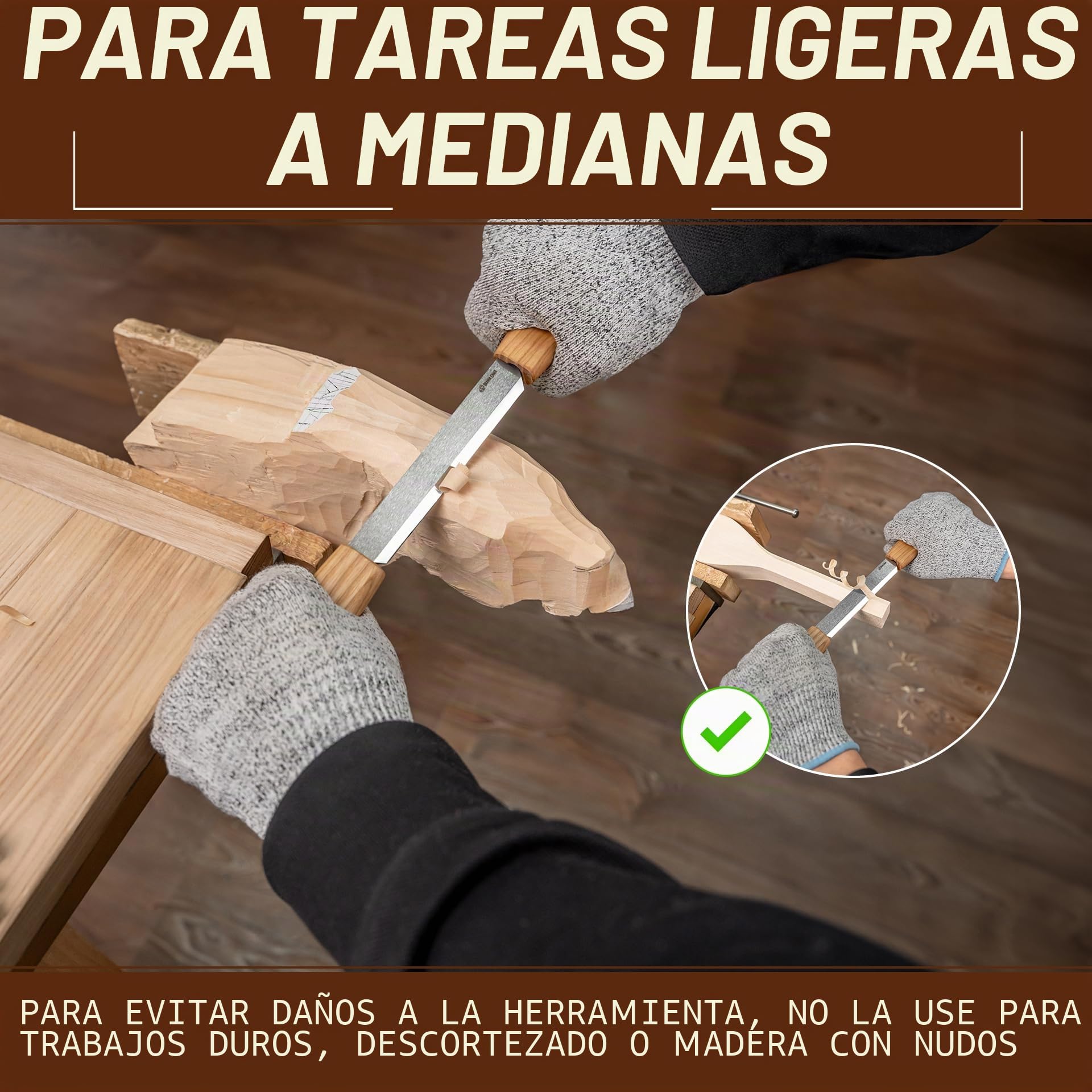 BeaverCraft Herramienta de Esbozado 10,9 cm DK2 – Herramienta de modelado y detalle para cucharas y esculturas – Esbozador para trabajos de modelado y manualidades
