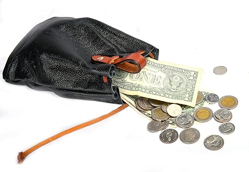 Miniatura 8 de Hulara - Bolsa de cuero genuino de vaca con cordón, bolsa de almacenamiento de munición de escopeta para rifle de munición de rifle, bolsa de