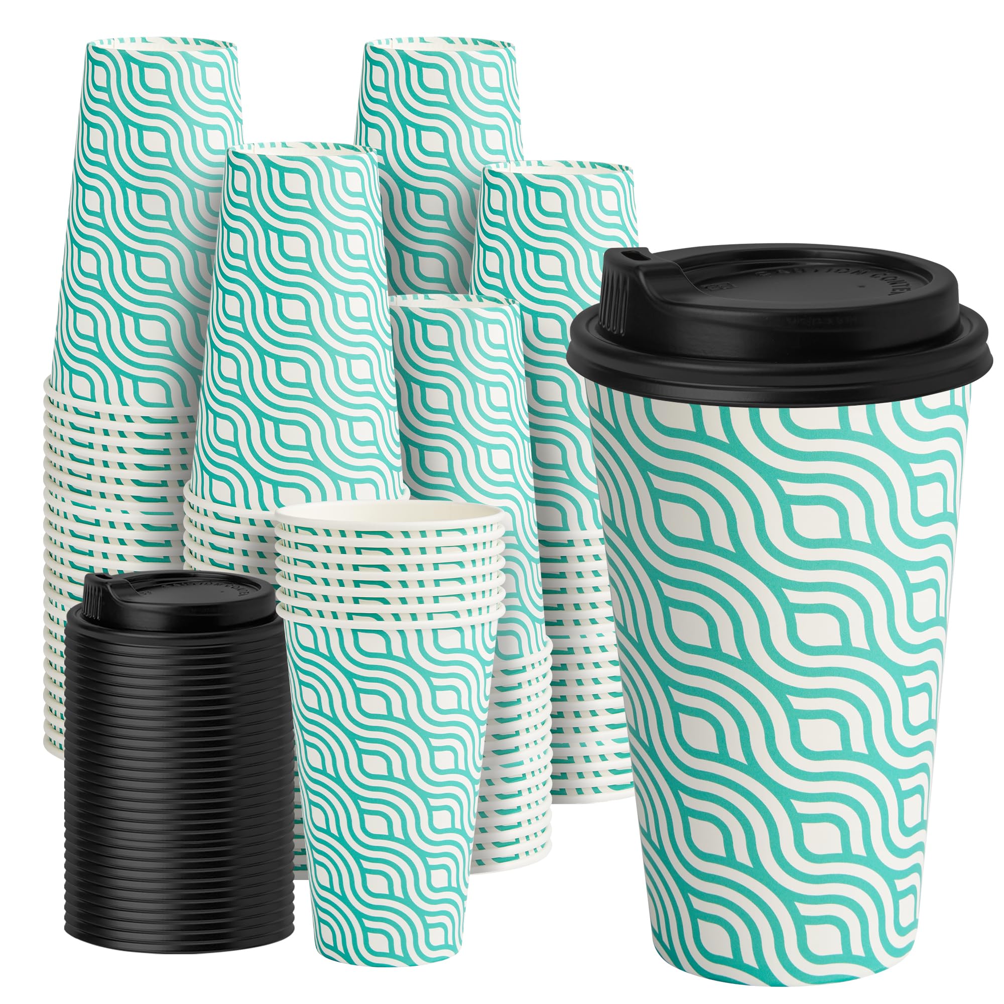 YEEHAW 16 oz Disposable Coffee Cups with Lids 100 Pack — Amazon image 9