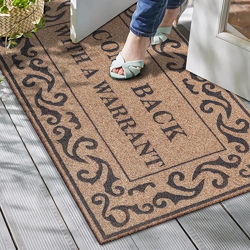 Miniatura 2 de Tapete para puerta delantera para el hogar, entrada, entrada, tapete divertido y duradero para interiores y exteriores, tapete de bienvenida de goma
